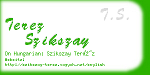 terez szikszay business card